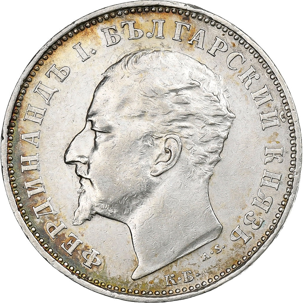 Bulgaria, Ferdinand I, Lev, 1894, Kormoczbanya, Silver, AU(50-53), KM:16