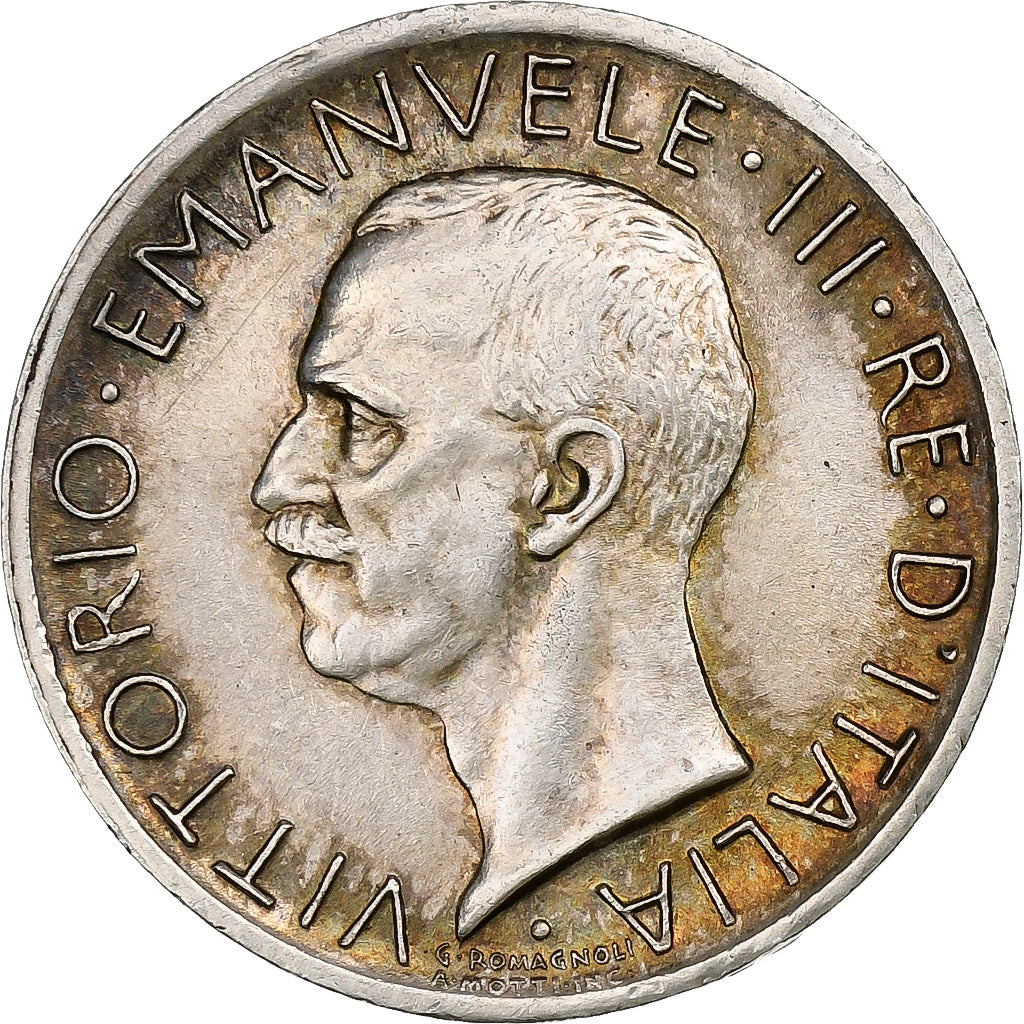 Italy, Vittorio Emanuele III, 5 Lire, 1927, Rome, Silver, AU(55-58), KM:67.1