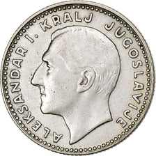 Yugoslavia, Alexander I, 10 Dinara, 1931, Silver, EF(40-45), KM:10