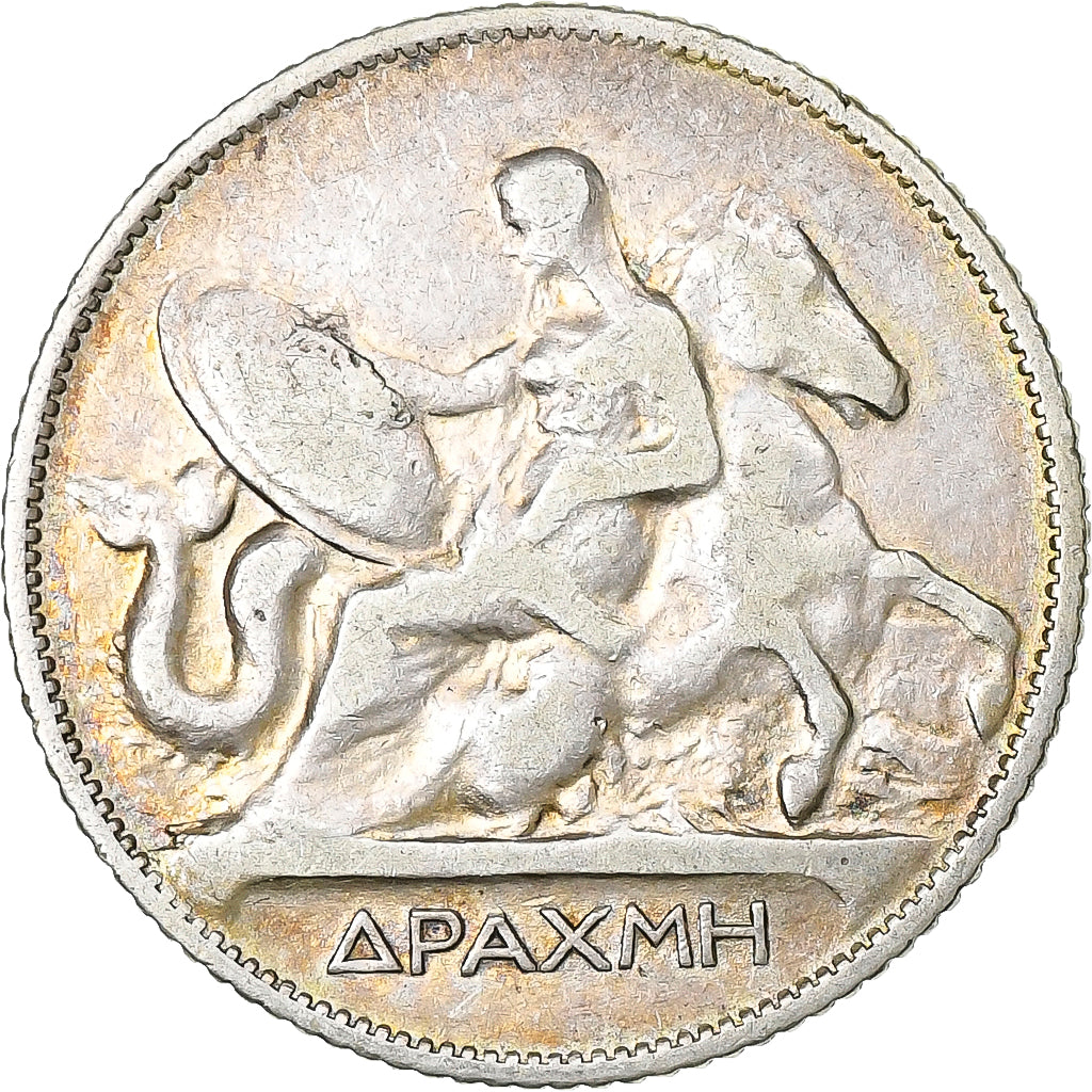 Griechenland, George I, Drachma, 1910, Paris, Silber, S+, KM:60