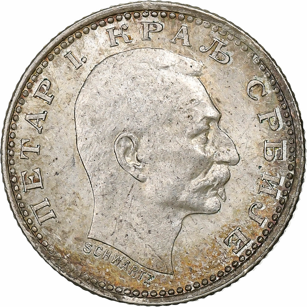 Serbia, Peter I, 50 Para, 1904, Silver, EF(40-45), KM:24.1