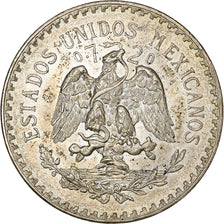 Mexico, Peso, 1943, Mexico City, Silver, AU(55-58), KM:455