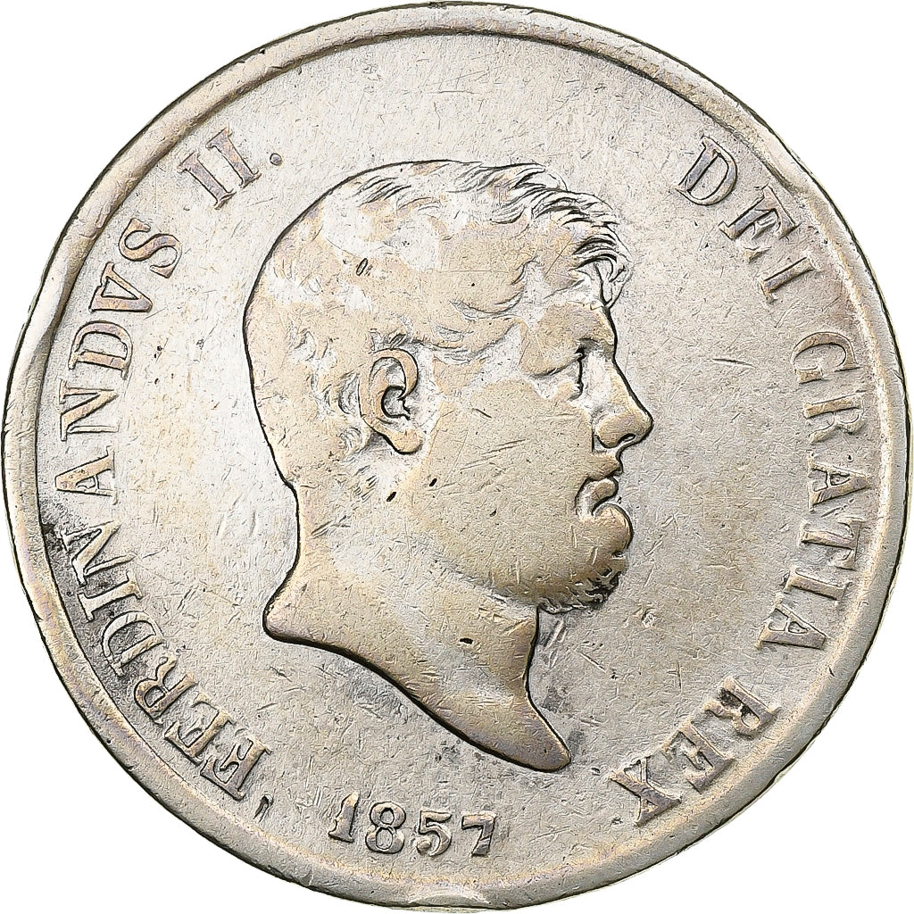 Italien Staaten, NAPLES, Ferdinando II, 120 Grana, 1857, Naples, Silber, S