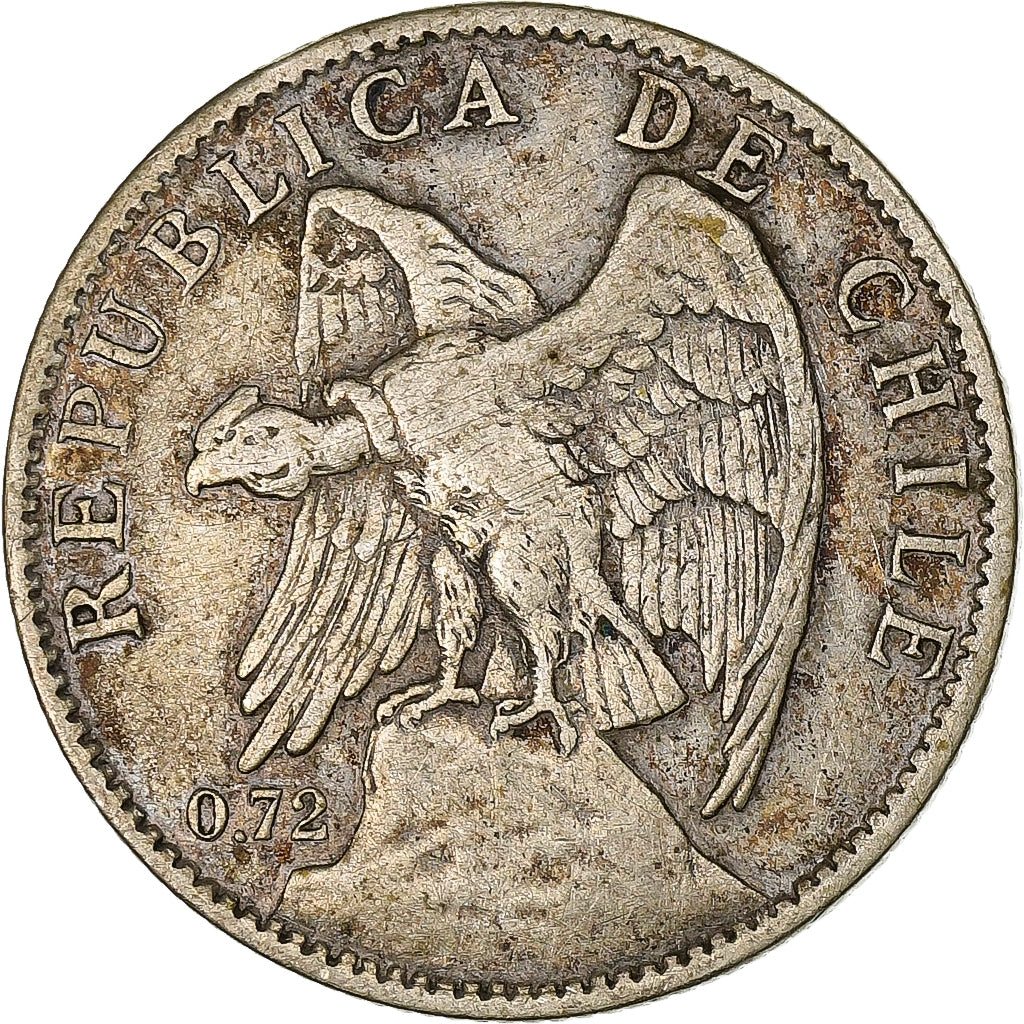 Chile, Peso, 1915, Santiago, Silver, EF(40-45), KM:152.4