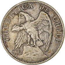 Chile, Peso, 1915, Santiago, Silver, EF(40-45), KM:152.4