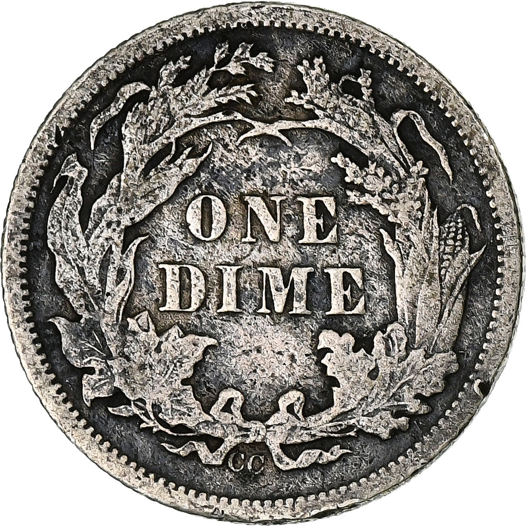 USA, Dime, Seated Liberty Dime, 1877, Carson City, Srebro, VF(30-35), KM:A92