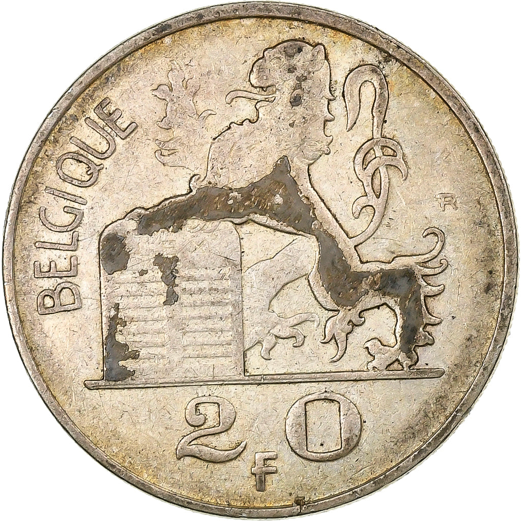 Belgium, 20 Francs, 20 Frank, 1949, Silver, VF(20-25), KM:140.2