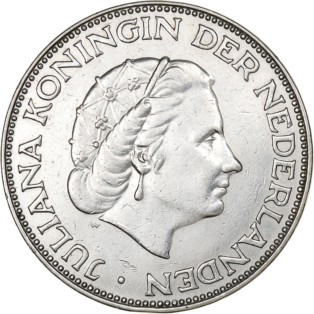 Paesi Bassi, 2-1/2 Gulden, 1959, Utrecht, Argento, BB