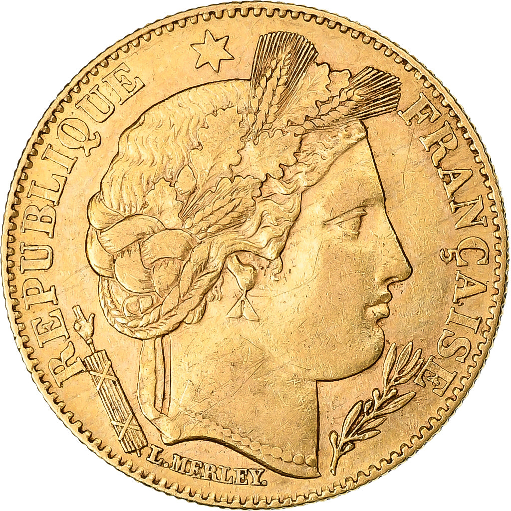 France, 10 Francs, Cérès, 1899, Paris, Gold, AU(50-53), KM:830