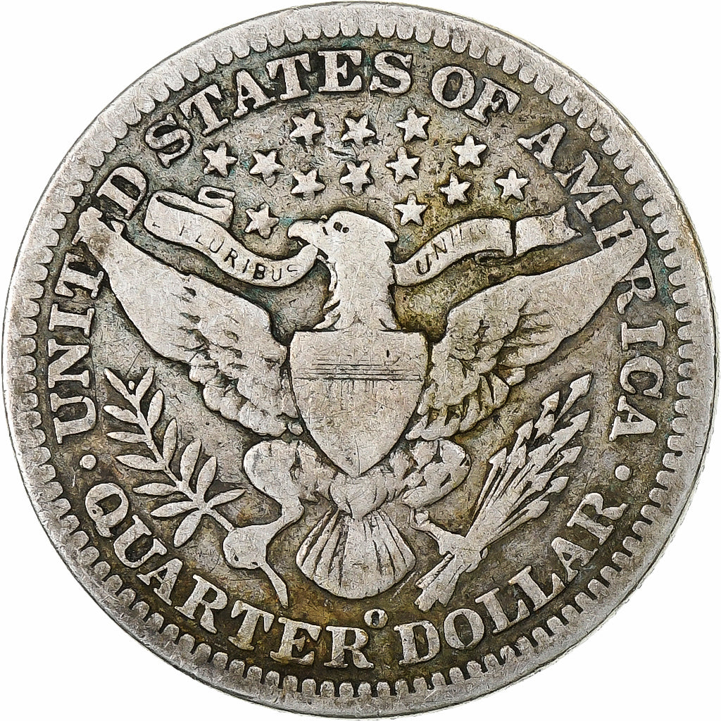 United States, Quarter, Barber Quarter, 1908, New Orleans, Silver, VF(30-35)