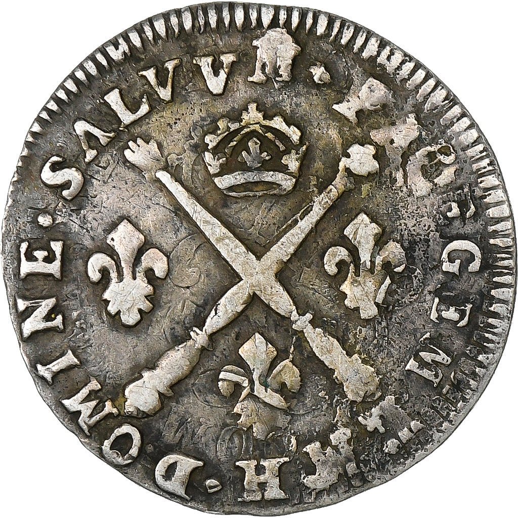 Francja, Louis XIV, 5 Sols, 1/16 ECU, 5 Sols aux insignes, 1702, La Rochelle