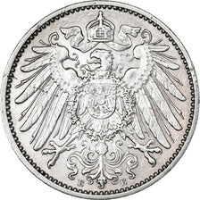 German Empire, Wilhelm II, Mark, 1915, Muldenhütten, Silver, AU(55-58), KM:14