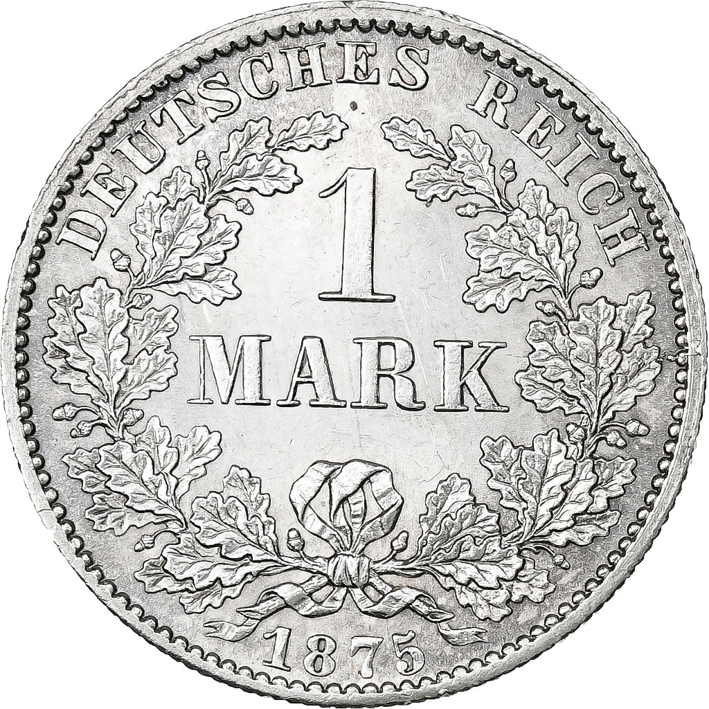 German Empire, Wilhelm I, Mark, 1875, Hanovre, Silver, AU(55-58), KM:7