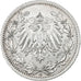 German Empire, 1/2 Mark, 1908, Berlin, Silver, AU(55-58), KM:17