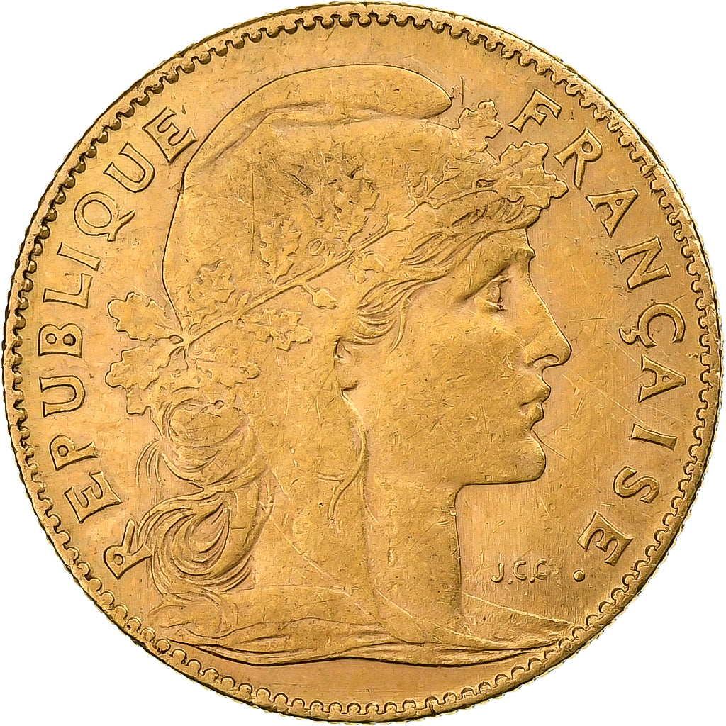 Frankreich, 10 Francs, Marianne, 1911, Paris, Gold, SS, KM:846