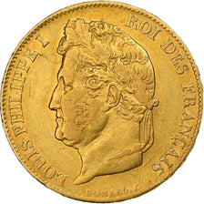Francja, 20 Francs, Louis-Philippe, 1839, Paris, Złoto, EF(40-45), KM:750.1