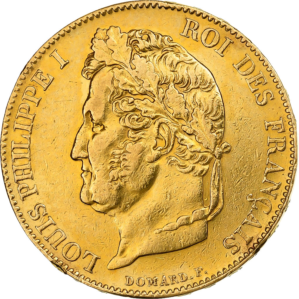 Francja, 20 Francs, Louis-Philippe, 1848, Paris, Złoto, AU(50-53), KM:750.1