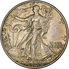 United States, Half Dollar, Walking Liberty Half Dollar, 1942, Philadelphia