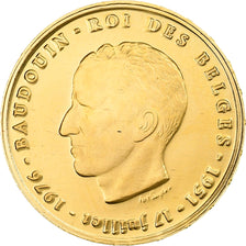 België, 20 Francs, 20 Frank, 25 années de règne, 1976, Bruxelles, Goud, UNC