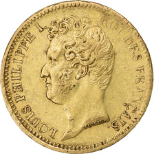 Francia, 20 Francs, Louis-Philippe, 1831, Paris, Oro, BB, KM:739.1