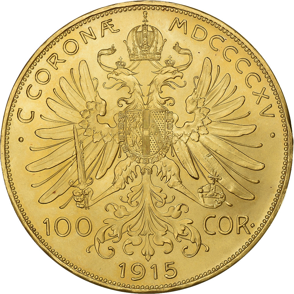 Oostenrijk, Franz Joseph I, 100 Corona, 1915, Vienna, Goud, PR+, KM:2819