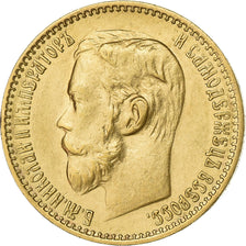 Russie, Nicholas II, 5 Roubles, 1899, St. Petersburg, Or, SUP, KM:62