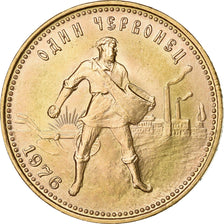 Russia, Chervonetz, 10 Roubles, 1976, Gold, MS(60-62), KM:85