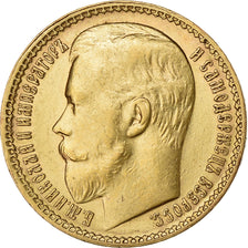 Russland, Nicholas II, 15 Roubles, 1897, St. Petersburg, Gold, VZ, KM:65.2