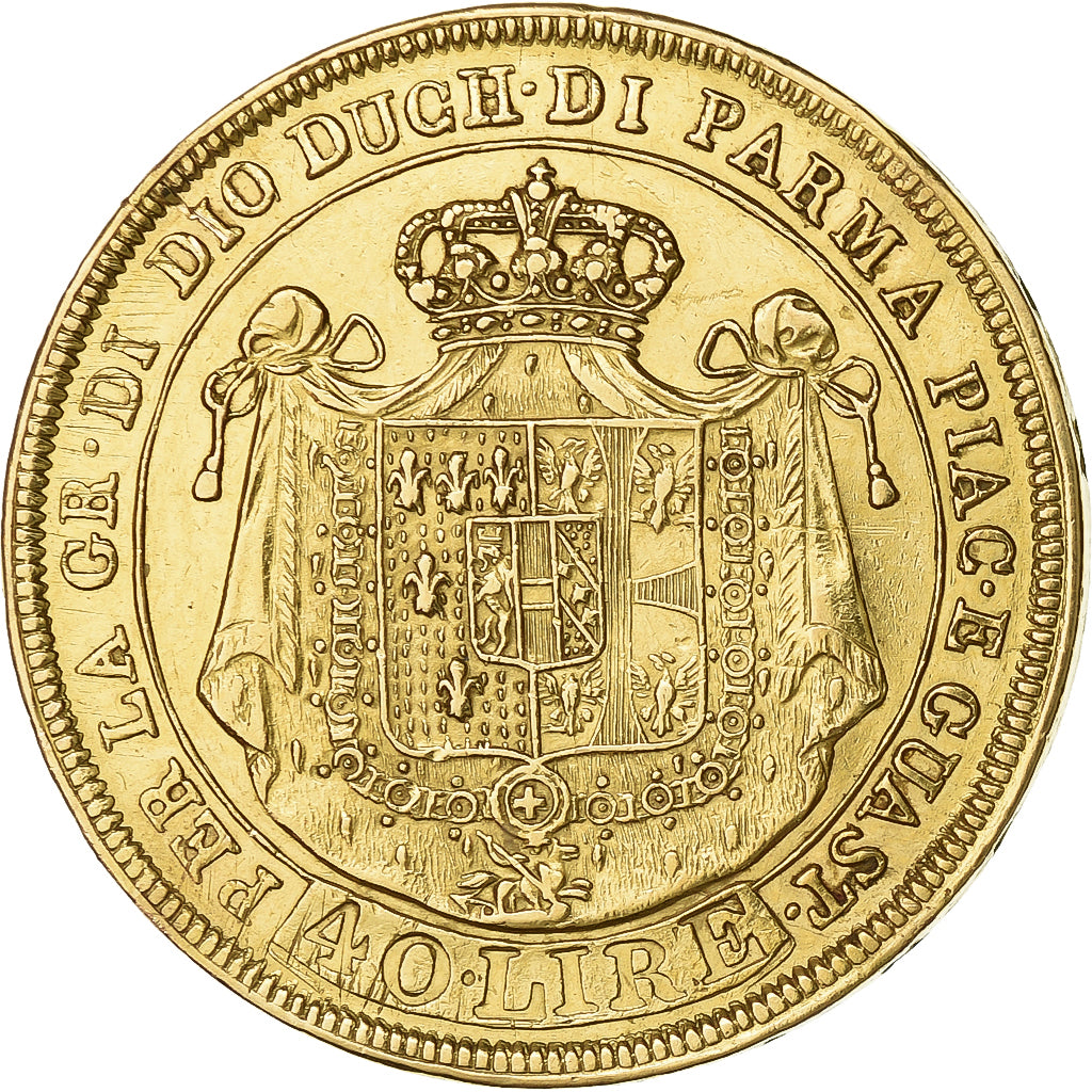 Italian States, PARMA, Maria Luigia, 40 Lire, 1815, Parma, Gold, EF(40-45)