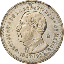 Mexico, Peso, 1957, Mexico City, Silver, EF(40-45), KM:458