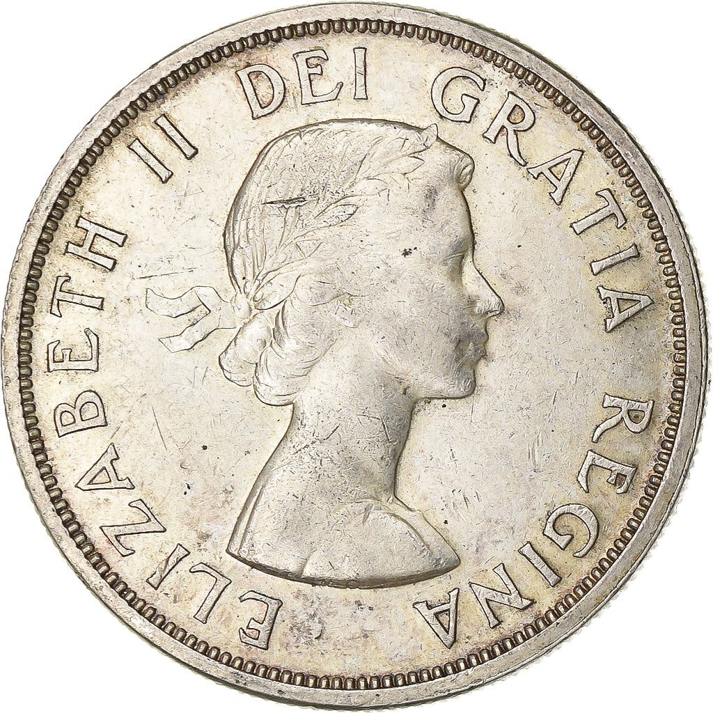 Canada, Elizabeth II, Dollar, 1959, Ottawa, Silver, EF(40-45), KM:54