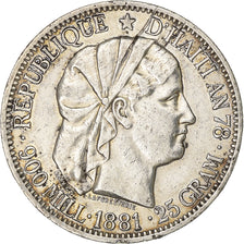Haiti, Gourde, 1881, Paris, Silver, EF(40-45), KM:46