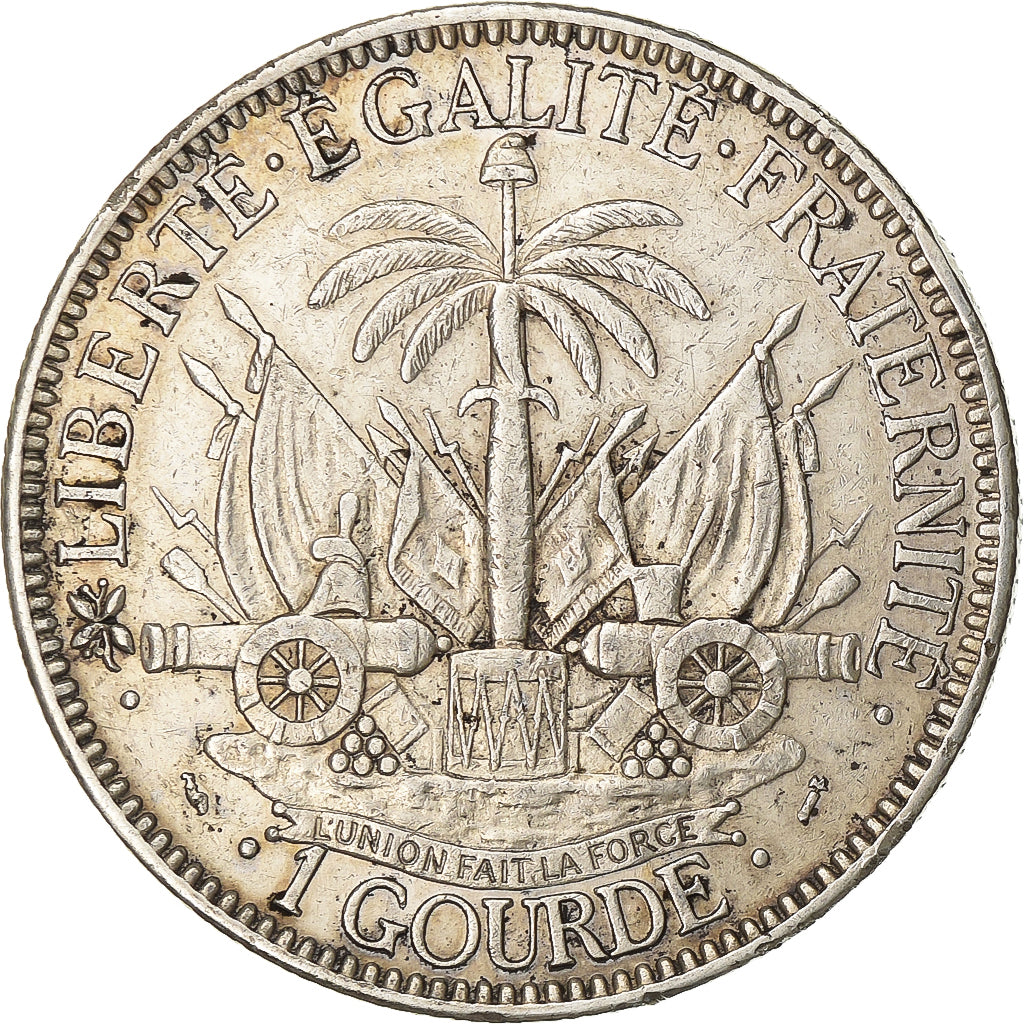 Haiti, Gourde, 1881, Paris, Silver, EF(40-45), KM:46