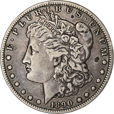 United States, Dollar, Morgan Dollar, 1890, New Orleans, Silver, EF(40-45)