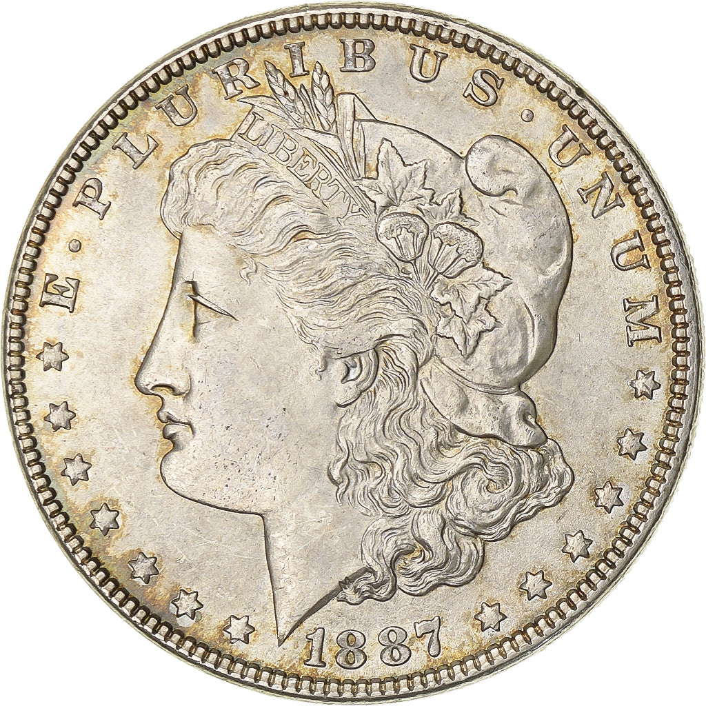 United States, Dollar, Morgan Dollar, 1887, Philadelphia, Silver, AU(55-58)
