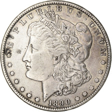 United States, Dollar, Morgan Dollar, 1890, Philadelphia, Silver, EF(40-45)