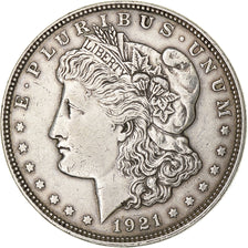 United States, Dollar, Morgan Dollar, 1921, Denver, Silver, AU(50-53), KM:110
