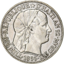 Haiti, 50 Centimes, 1895, Paris, Silver, AU(50-53), KM:47