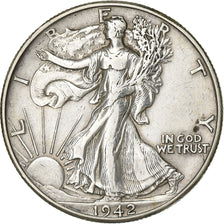 United States, Half Dollar, Walking Liberty Half Dollar, 1942, Denver, Silver