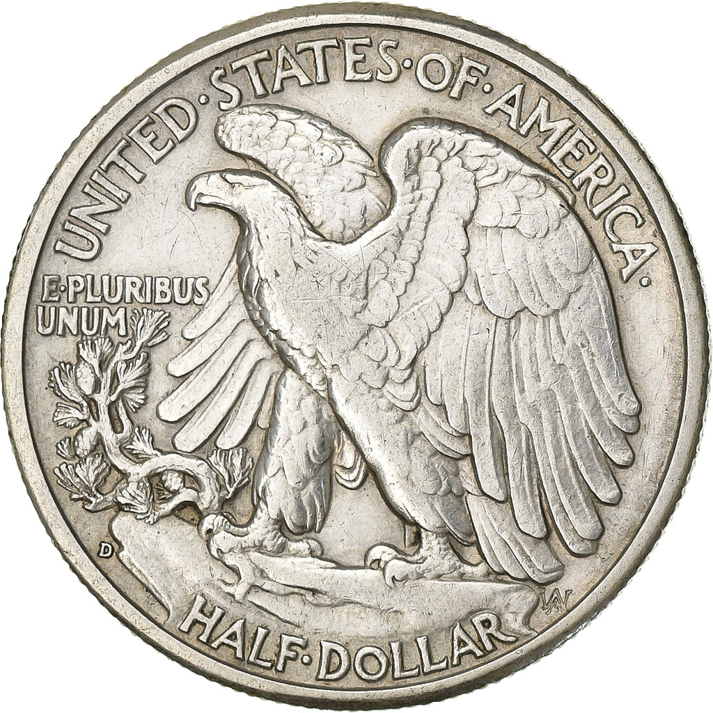 United States, Half Dollar, Walking Liberty Half Dollar, 1942, Denver, Silver