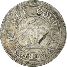 Mauritius, 50 Sous, 1822, Calcutta, Silver, VF(30-35), KM:2