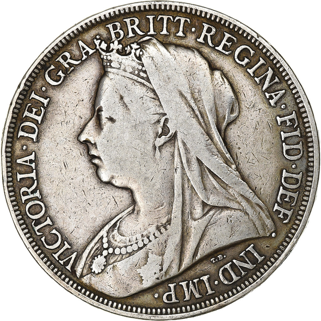 Great Britain, Victoria, Crown, 1896, London, Silver, VF(20-25), KM:783