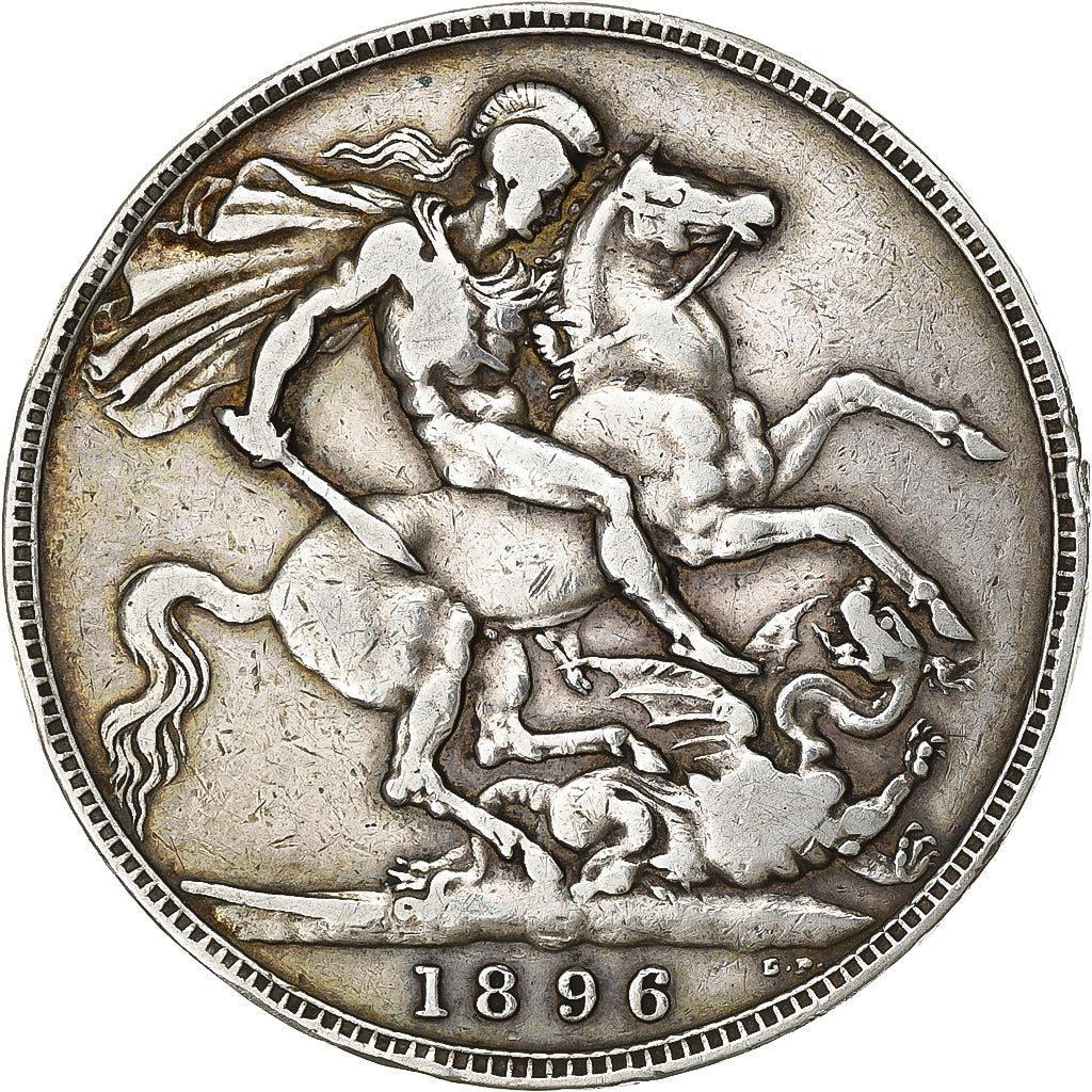 Great Britain, Victoria, Crown, 1896, London, Silver, VF(20-25), KM:783