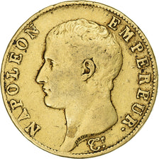 Francja, 40 Francs, Napoléon I, 1806, Torino, Rzadkie, Złoto, VF(30-35)