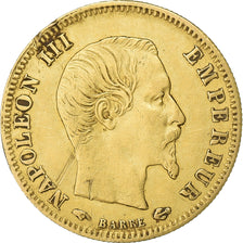 Francia, Napoleon III, 5 Francs, Napoléon III, 1859, Paris, Oro, BB, KM:787.1