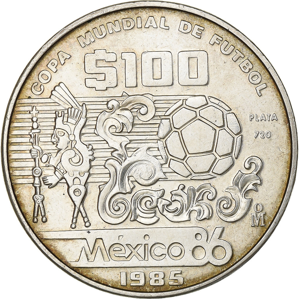 Mexiko, 100 Pesos, 1985, Mexico City, Silber, SS+, KM:499