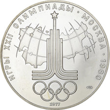 Russia, 10 Roubles, 1977, Silver, AU(55-58), KM:149