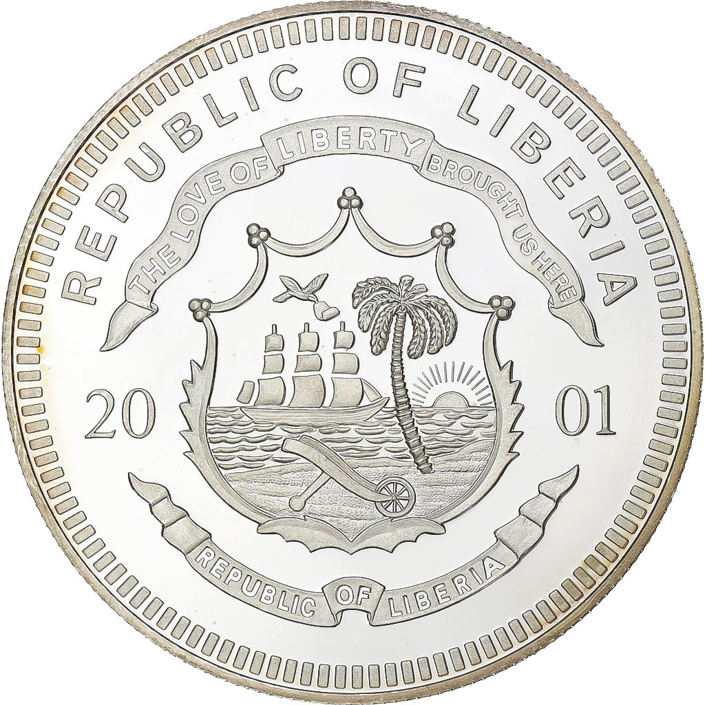 Liberia, 20 Dollars, 2001, Franklin Mint, Argento, SPL