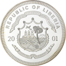 Liberia, 20 Dollars, 2001, Franklin Mint, Silver, MS(60-62)