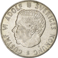 Sweden, Gustaf VI, 5 Kronor, 1955, Stockholm, Silver, AU(50-53), KM:829